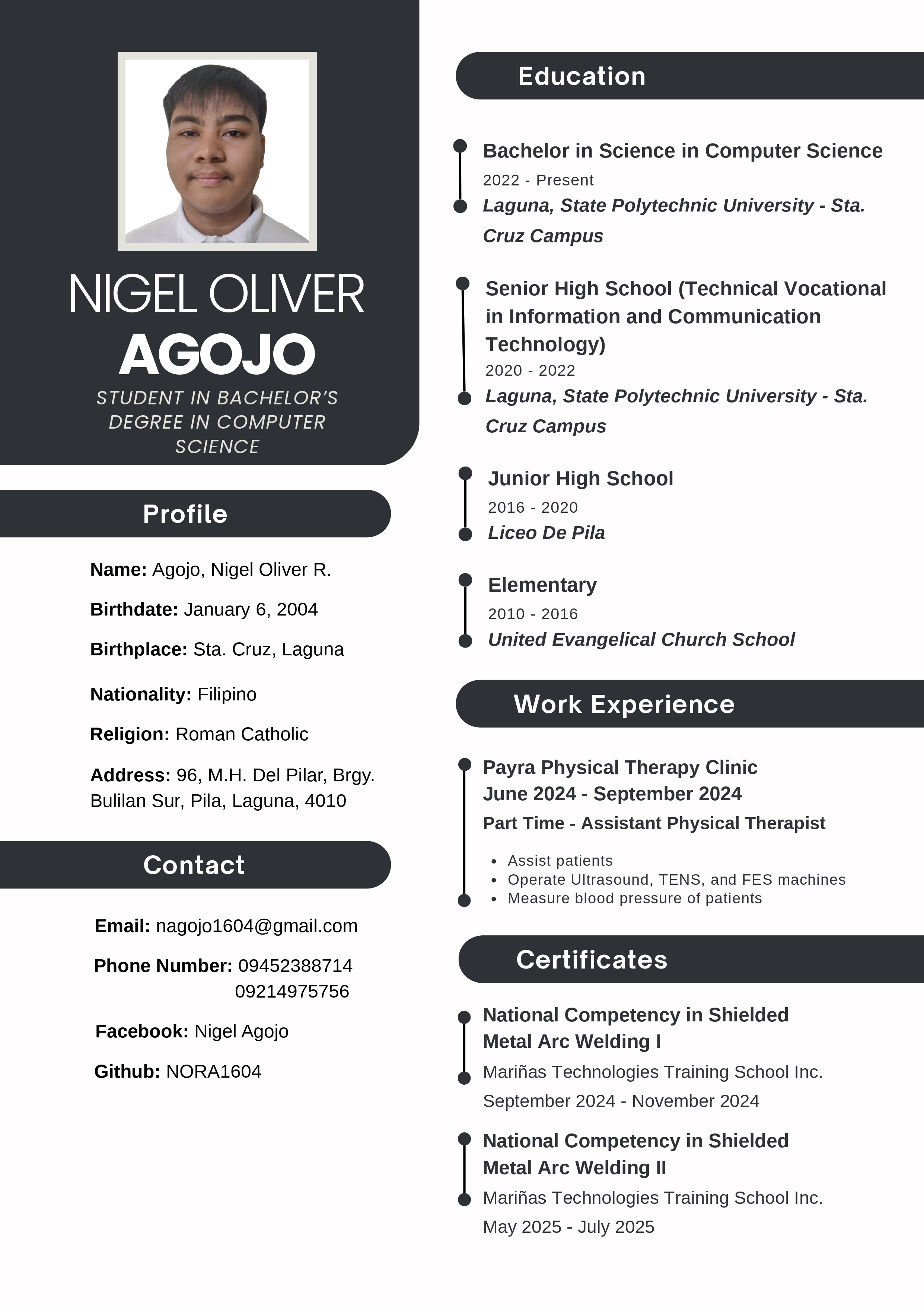 Resume Page 1